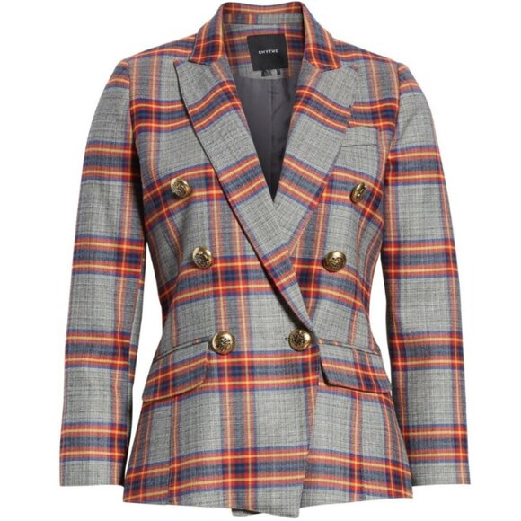 Smythe Jackets & Blazers - Smythe Plaid Double Breasted Blazer (8) & Karen Millen red top